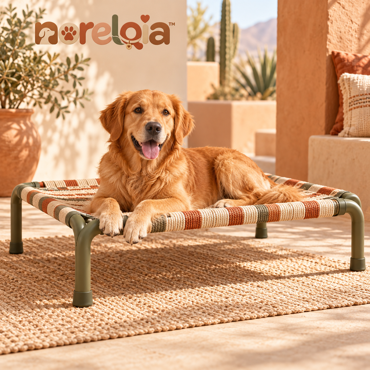 Woven Elevated Pet Cot — view 1