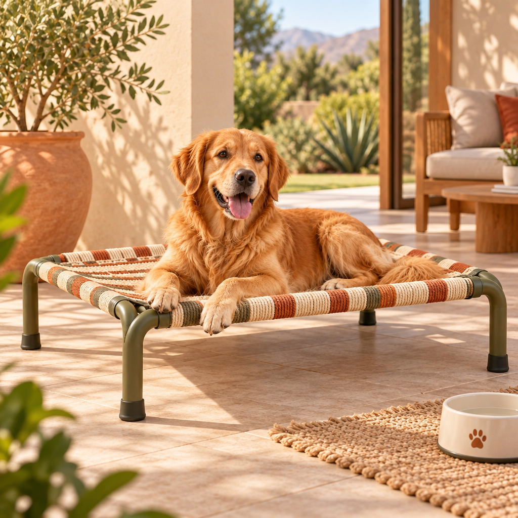 Woven Elevated Pet Cot — view 2