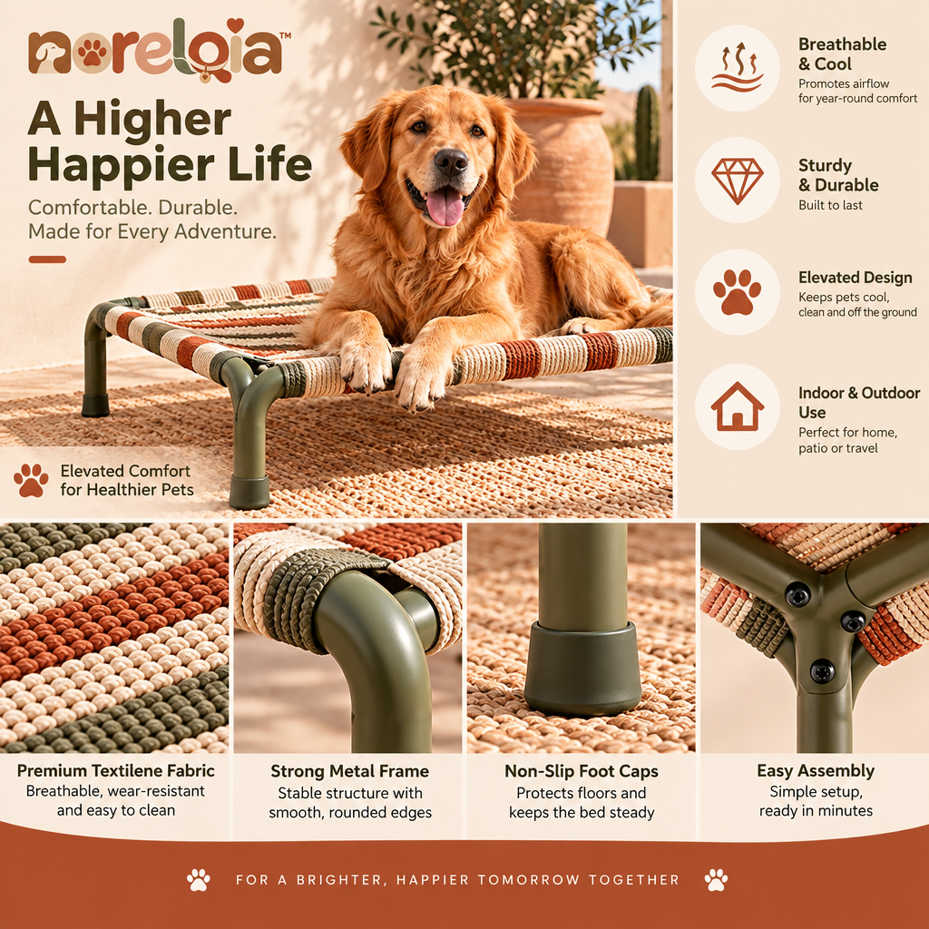 Woven Elevated Pet Cot — view 4