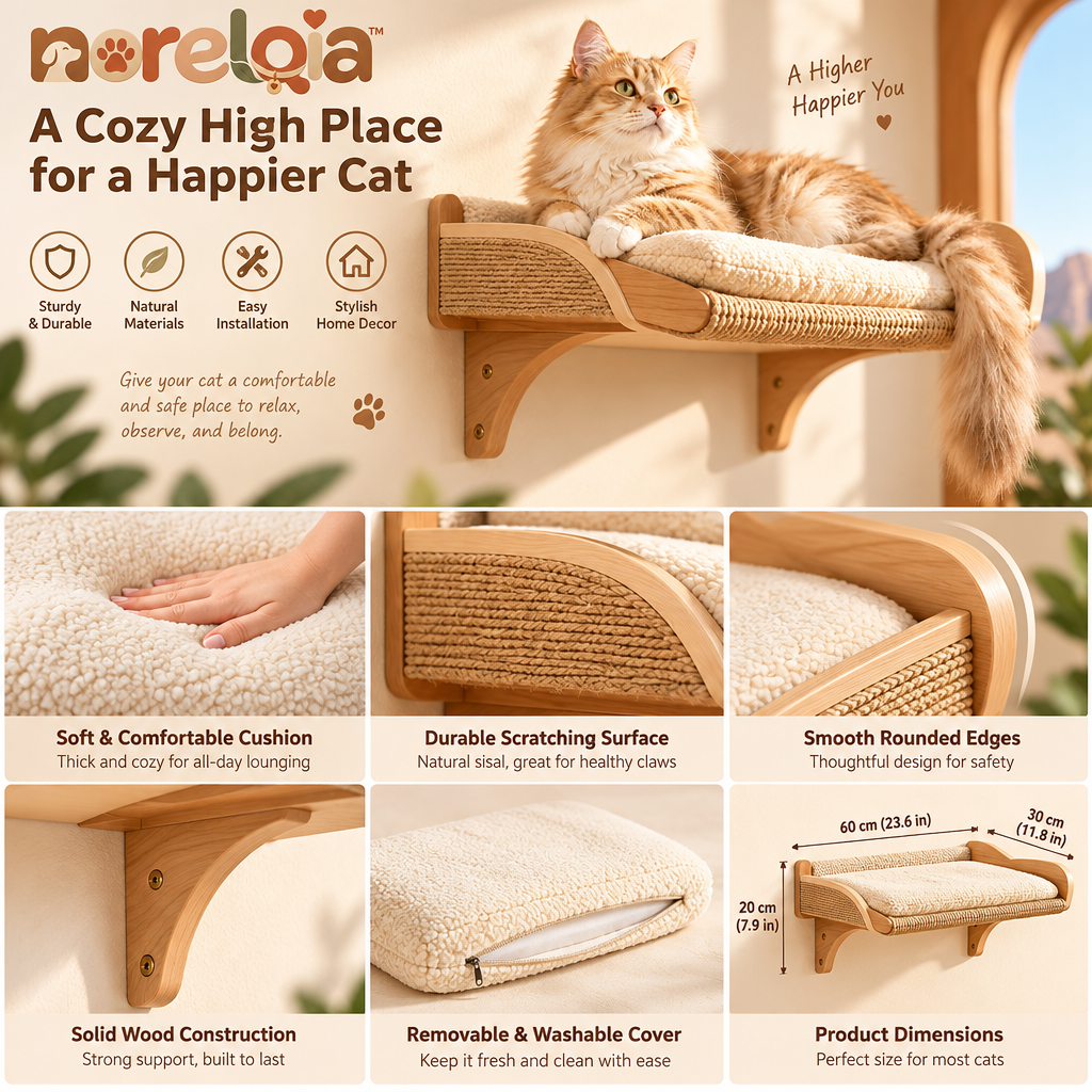 Wall-Mounted Cat Perch — view 2