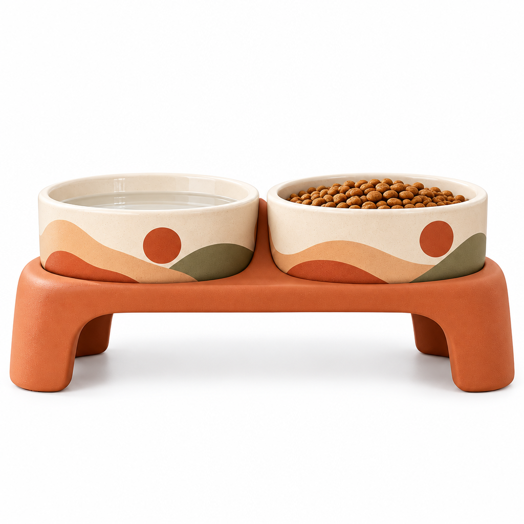 Ceramic Elevated Pet Feeder — view 4