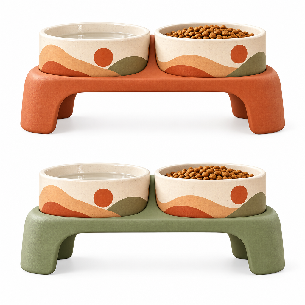 Ceramic Elevated Pet Feeder — view 5