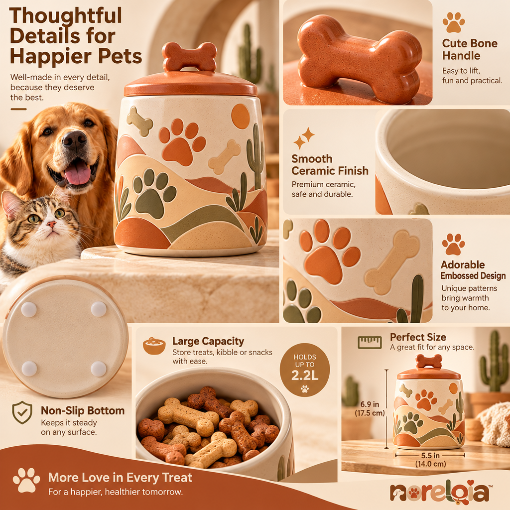 Decorative Pet Treat Canister — view 2