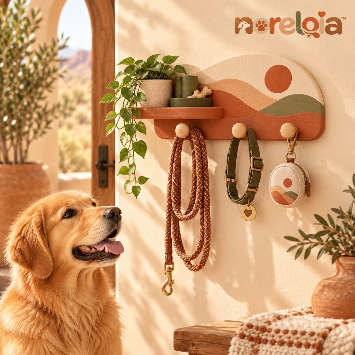 Wall-Mounted Leash Station — view 1